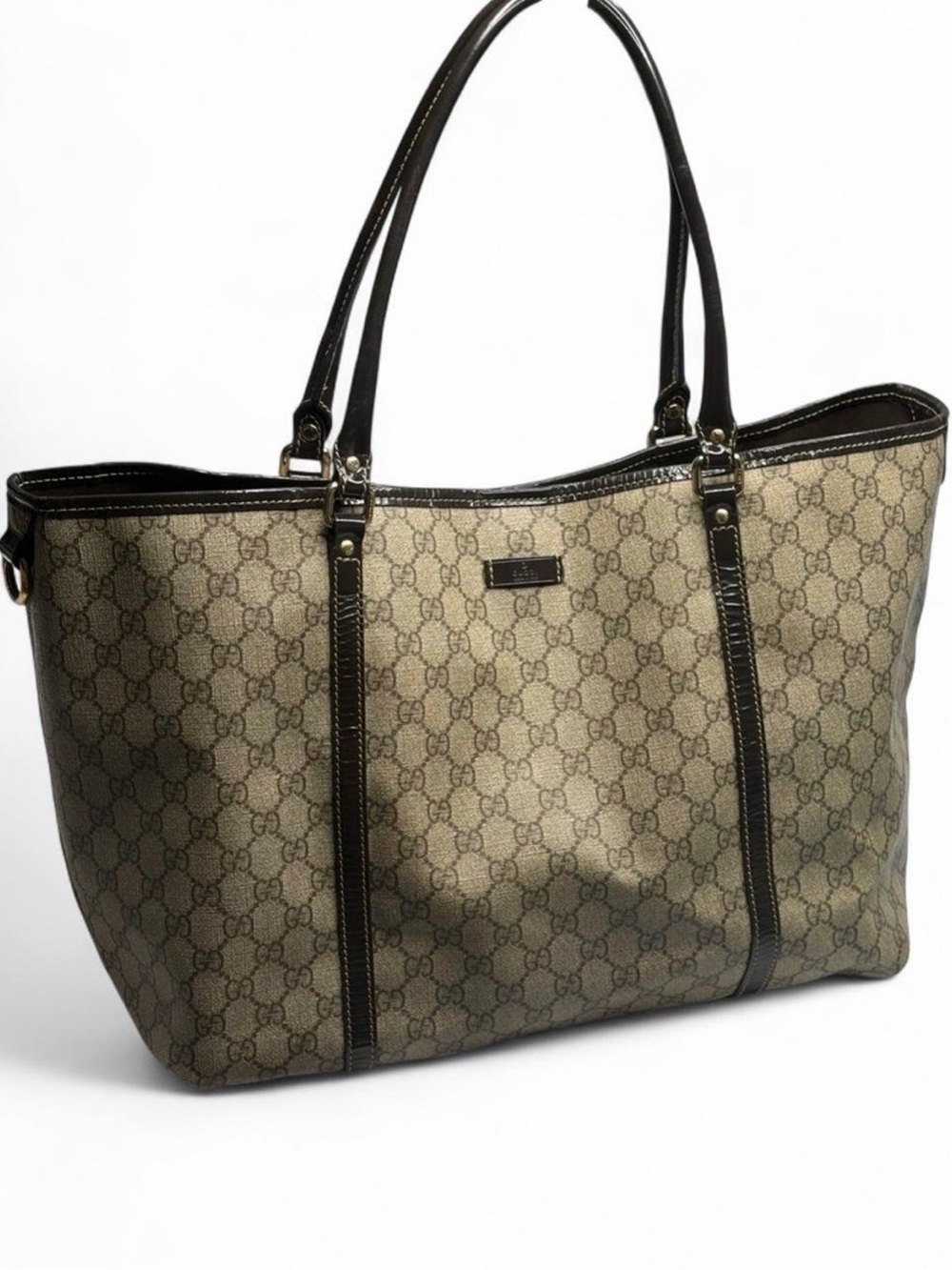 🤎 GG Plus Monogram Medium Joy Tote Dark Brown